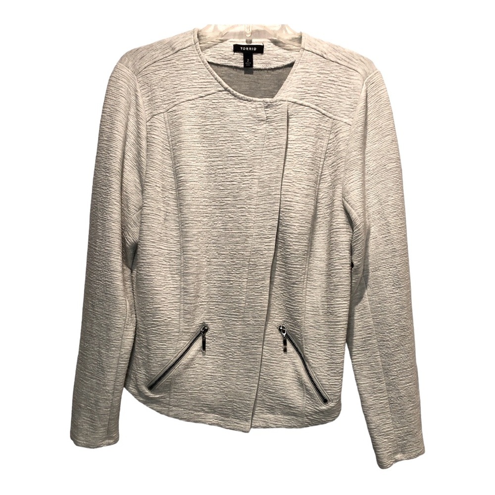 Torrid textured front zip jacket-Size 2